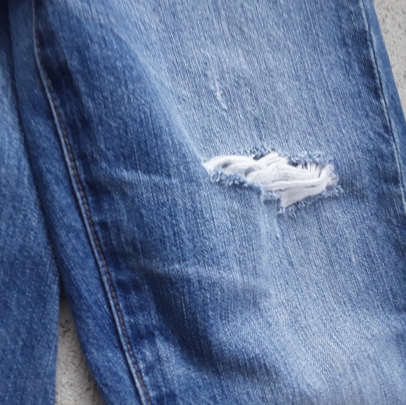 Madewell Rigid Skinny Raw Hem Distressed Jean's 25 Taller - Picture 5 of 11